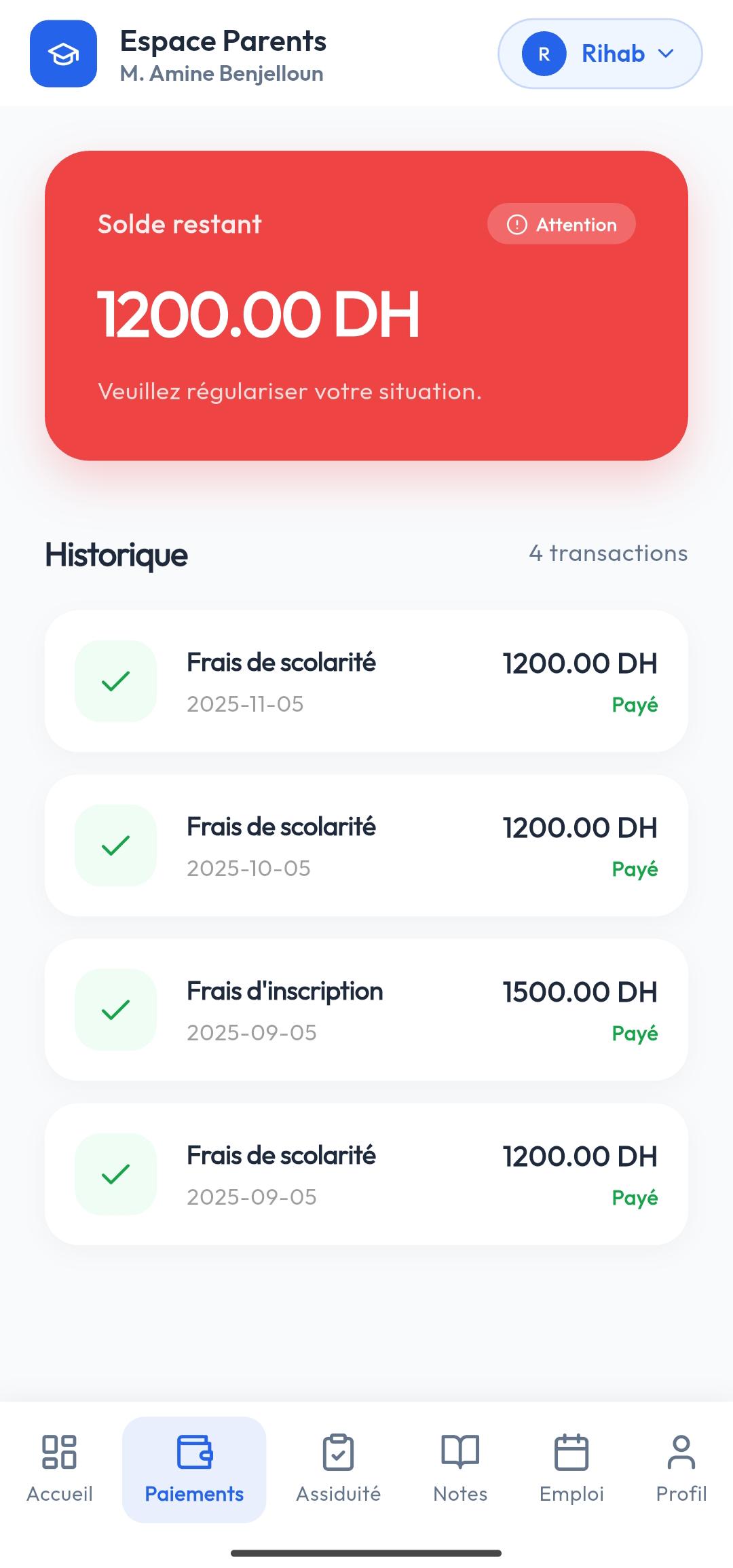 Application mobile Minassa